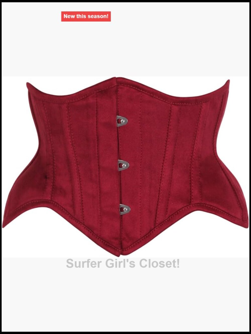 Suede Steel Boned Corset Mini Waist Cincher Top & Plus Size
